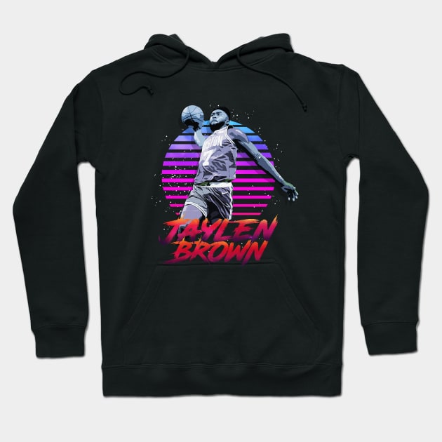 Jaylen Brown Nickname Retrowave Outrunner Hoodie by StupidHead